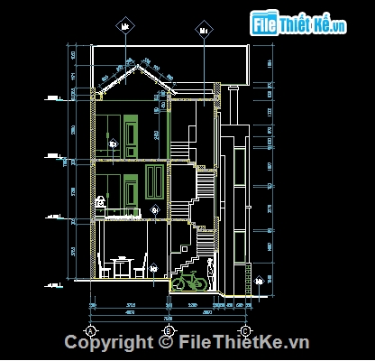 3 tầng,biệt thự,nhà phố,bản vẽ,kiến trúc,điện nươc